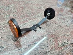 New Motorcycle Rear Bar Mount Dual Side Round Amber Reflectors. Fixed Price $29.99.