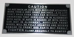 Harley-davidson Servi-car Tow Bar Safety Cable Warning Plate Aftermarket D2. Fixed Price $15.85.