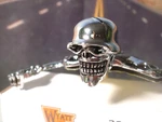 Skeleton 7" Headlamp Skull Visor Harley Tour Ornament V-twin Custom 33-1936 E5. Fixed Price $35.99.