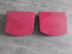 One Pair Used Original Genuine Porsche 914-6 Headlight Covers Red. Fixed Price $55.00.