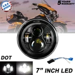 Dot 7" Inch Motorcycle Headlight Lamp Round Led Projector For Harley Cafe Racer. Fixed Price $30.58.