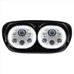 Hogworkz-dual Led Chrome Halomaker Headlight For Harley Road Glide '98-'13. Fixed Price $499.98.