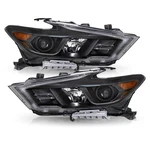 Black For 2016-2018 Nissan Maxima Sl Sv Led Drl Halogen Headlight Assembly L+r. Fixed Price $162.99.