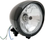 Drag Specialties Fits 5-3/4" Head Light With Visor Clear Lens Black 20-0444B. Fixed Price $126.83.