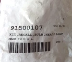 Genuine Harley-davidon Motor Parts Kit Recall Bulb Headlight Oem P/n 91500107. Fixed Price $32.51.