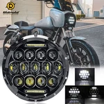 For Harley Touring Electra Glide Road King Led Headlight Hi/lo Beam 7" Round Drl. Fixed Price $30.99.
