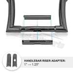 Handlebar Riser Adapter 1" To 1-1/4" For Harley Dyna Sportster Flhx Clamp. Fixed Price $23.65.