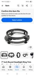 7" Inch Round Headlight Ring Trim Mounting Brackets For Harley Projector Black. Fixed Price $17.50.