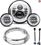 Yeego Direct 7 Inch Motorcycle Led Headlight 4.5 Fog Passing Lights For. Fixed Price $214.30.