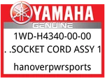 Yamaha Oem Part 1WD-H4340-00-00 Socket Cord Assy. Fixed Price $5.49.