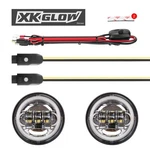 Glow XK042011-W Chrome 12V Led 4.5" Running Light Bluetooth Kit For Harley. Fixed Price $197.99.