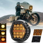 2006-2023 E-24 Fit For Harley Street Glide 7" Round Led Headlight W/ Yellow Lens. Fixed Price $114.01.