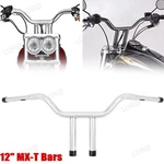 12" Rise T-bar Handlebar Drag Bars For Harley Dyna Sportster Softail Flst Fxst. Fixed Price $84.00.