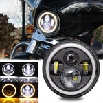 7"INCH Led Headlight H4 Halo Ring&drl Turn For Harley Davidson Touring Road King. Fixed Price $28.98.