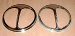 7.5" Chrome Cat's Eye Headlight Covers New United Pacific #10466 Kustom. Fixed Price $21.99.