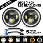 Pair 7" Inch Led Headlight Hi/lo Drl Beam For Harley Davidson Touring Road King. Fixed Price $49.95.