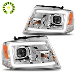 Led Drl Tube Headlights 2004-2008 Ford F150 Pickup Projector Clear Headlamps. Fixed Price $134.99.