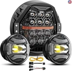 Dot Approved 1200% Bright 180W 7'' Motorcycles Led Headlight With 4.5''. Fixed Price $442.90.