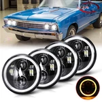 4PCS 3/4" 5.75 Projector Round Headlights Sealed Beam Halo Ring Lamp Bulbs. Fixed Price $79.29.