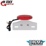 Drag Specialties 2010-0387 Mini Led Cat Eye Taillight With License Plate Mount. Fixed Price $83.41.