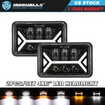 Ironwalls Pair 4X6'' Led Headlights Amber Turn Signal White Drl Car Truck. Fixed Price $47.99.