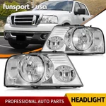 2004-2008 Ford F150 F-150 Clear Chrome Headlights Pickup Headlamps Lh+rh. Fixed Price $75.99.
