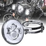 Chrome 7-INCH H4 Cree Led Headlight + Mounting Bracket Kit For Harley Davidson. Fixed Price $69.99.