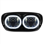 Hogworkz-dual Led Black Halomaker Headlight For Harley Road Glide '98-'13. Fixed Price $499.98.