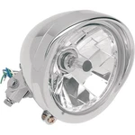 Drag Specialties 5-3/4" Head Light With Visor Clear Lens Chrome 2001-0095. Fixed Price $129.27.