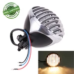 Black Chrome Headlight Finned Prison Grill For Harley Chopper Bobber Cafe Racer. Fixed Price $31.95.