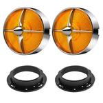 3 1/4'' Turn Signal Light Lens Cover Bezels Trim For Harley Electra Glide Flhtc. Fixed Price $34.69.