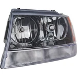 Headlight Black Interior Driver Side Halogen Fits 02-04 Jeep Grand Cherokee. Fixed Price $90.12.