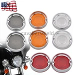 Color Lens 3-1/4" Turn Signal Light Bezels Trim Rings For Harley Touring 86-UP. Fixed Price $17.99.