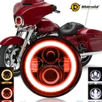 1PC For Harley Heritage Softail Classic Flstc 7INCH Led Headlight Hi/lo Red Drl. Fixed Price $30.99.