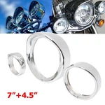 7" Headlight Trim Ring 4.5" Fog Lamp Visor Fit For Harley Softail Flrt 1994-UP. Fixed Price $50.56.