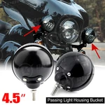 Black 4.5" Led Auxiliary Spot Passing Fog Lights Lamps Housing Bucket For Harley. Fixed Price $30.99.