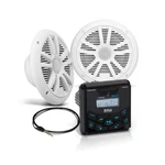 Marine Speakers 6.5 Inch Bluetooth Stereo IPX6 Weatherproof Usb Boss MCKGB450W. Fixed Price $259.99.