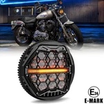 5.75 Inch Round Headlight Amber Drl Sealed For Harley Sportster XL883 XL1200. Fixed Price $89.99.