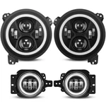Suparee 9" Led Headlights + 4" Fog Combo For Jeep Wrangler Jl Gladiator. Fixed Price $208.47.