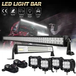 52'' + 22'' Led Bar 4X 4'' Pods Driving Ditch Lights For Atv Suv Truck. Fixed Price $179.99.