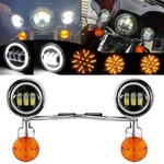 Led Passing Fog Lamp Turn Signal Light Bar Set For Harley Touring Road King Flhr. Fixed Price $189.99.