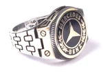925 Sterling Solid Silver Custom Made Logo Bikers Gothic Ring RS-1625. Fixed Price $134.74.