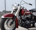 6 Volt "gm-guide" Headlight 1949 1959 Harley Panhead Servi-car Glide Forks. Fixed Price $238.00.