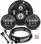 Truckmall 7 Inch Led Headlight, 4.5 Fog Passing Lights, With Mounting Ring .... Fixed Price $128.30.