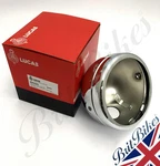 Genuine 5-3/4" Lucas Chrome Headlamp Shell & Rim Caf Racer Custom 58395C. Fixed Price $52.99.