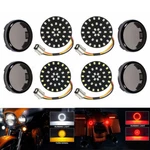 2" Led 1157 Front And Rear Turn Signal Lights Inserts +smoke Lens Fit For Harley. Fixed Price $27.12.