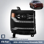 Full Led Headlight For 2016 2017 2018 Chevy Silverado 1500 W/ Drl Right 84893098. Fixed Price $158.00.