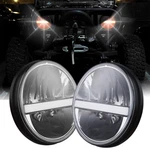 Pair 7" 90W Black Led Headlights Bar Shape Drl & Turn For Jeep Wrangler Jk Tj Lj. Fixed Price $89.99.