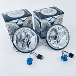 Premium 7" Crystal Headlights Lamps W/ Amber Led Halo Ring Fits Dietz - Pair New. Fixed Price $89.00.