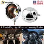 Chrome 4-1/2" Auxiliary Fog Passing Lights Housing Bucket For Harley Davidson. Fixed Price $33.89.